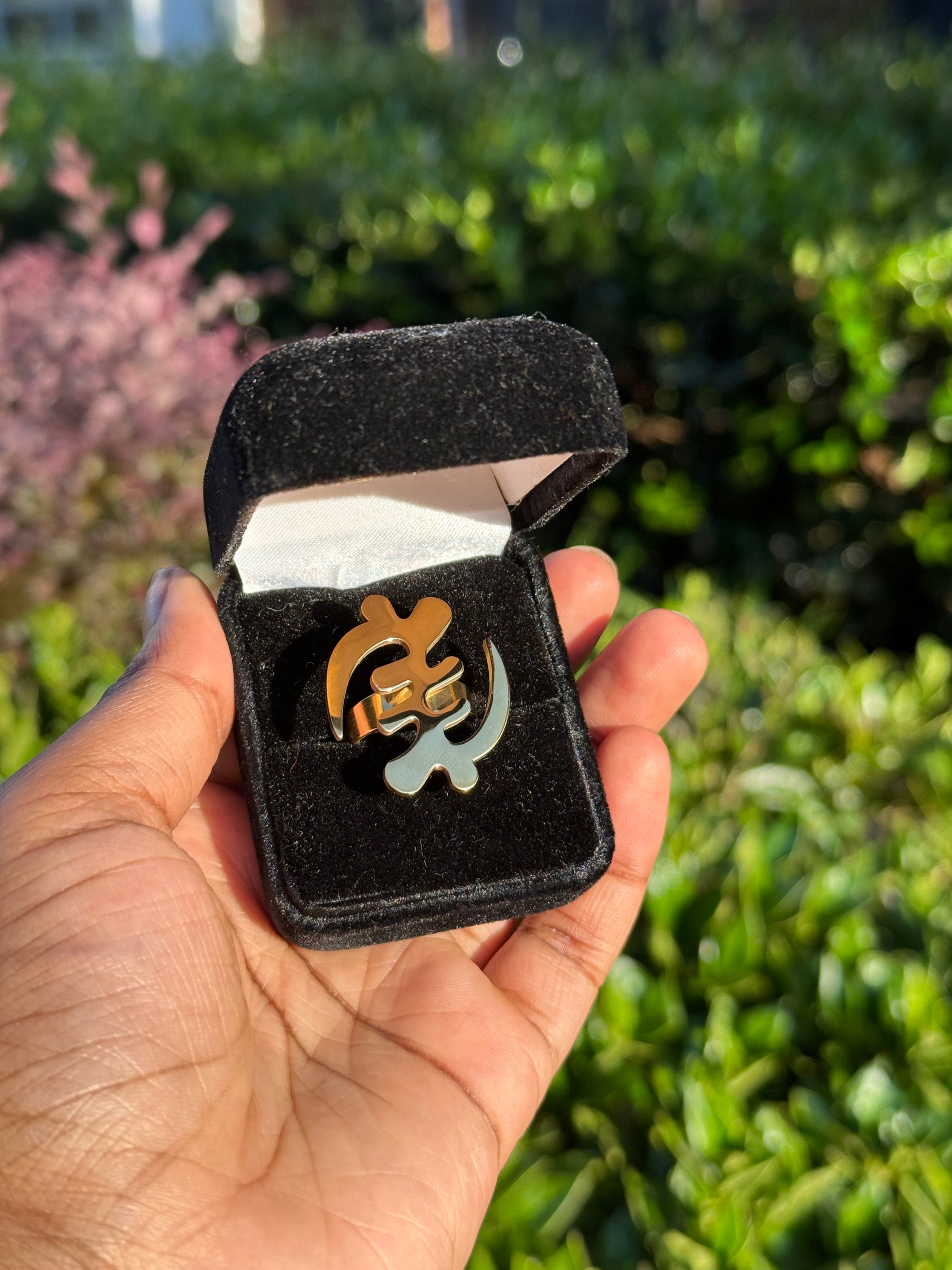 Gye Nyame Adjustable Ring