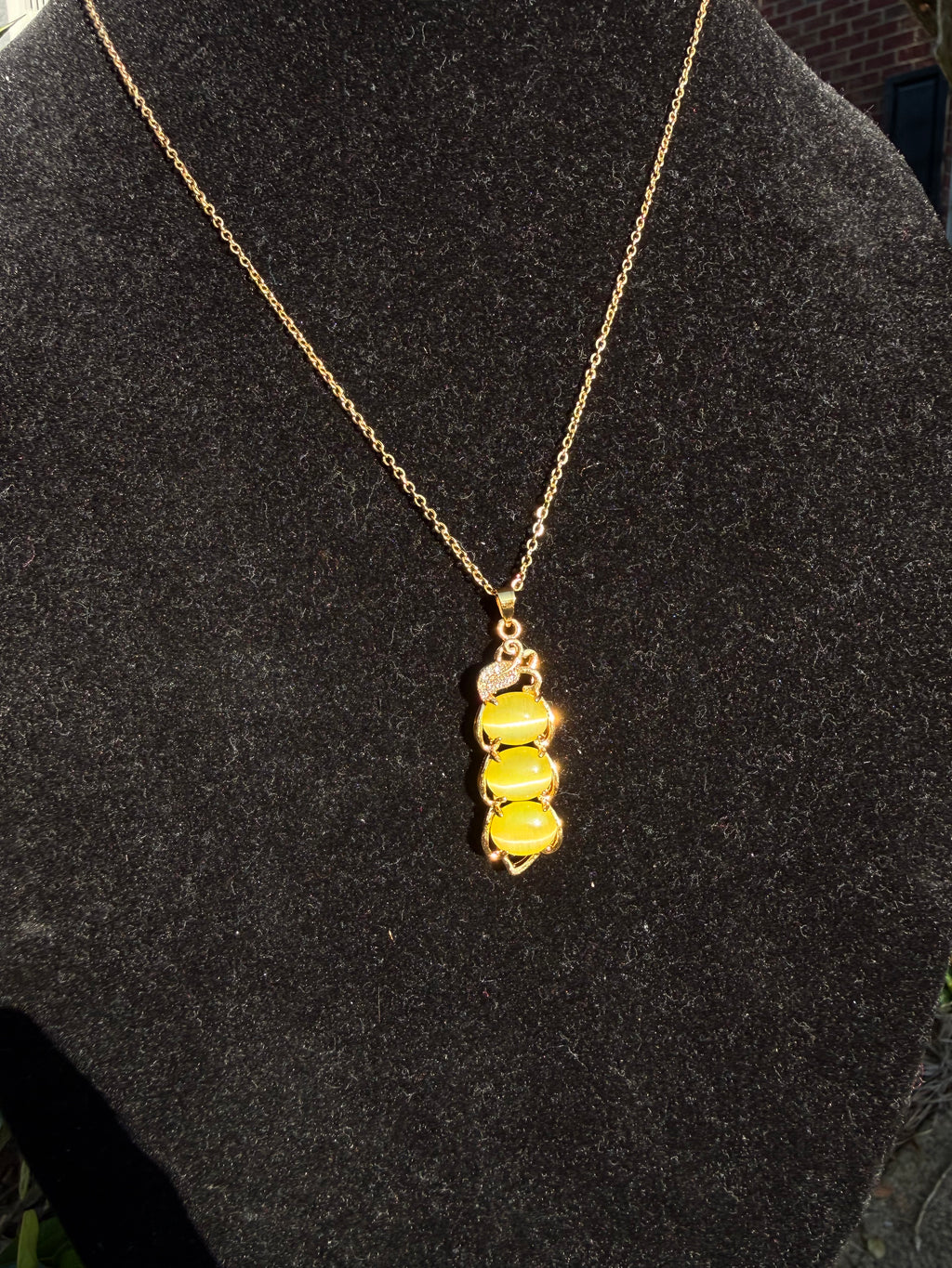 Sarai Yellow Jade Necklace