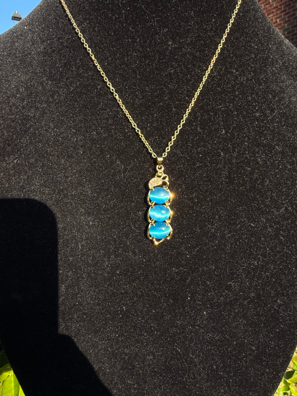 Sarai Blue Jade Necklace